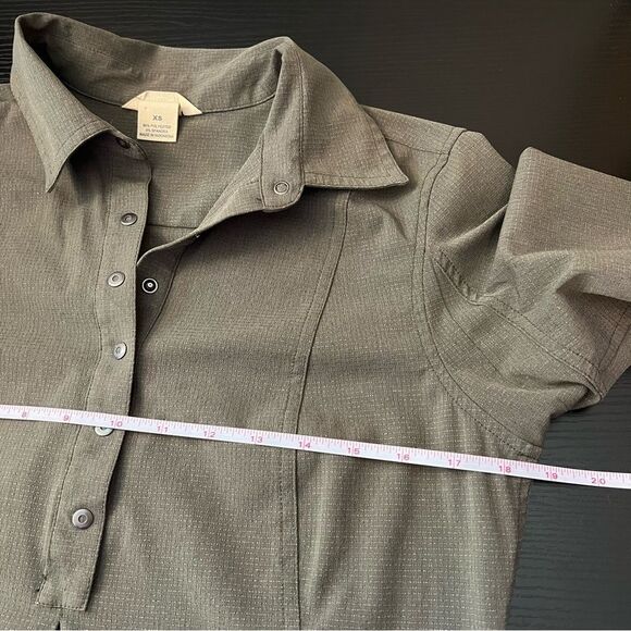 ✨ Duluth Trading Co Women’s Green Collared Long Sleeve Dress XS - Picture 11 of 11